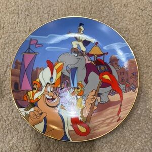 The Bradford Exchange Aladdin Decorative Plate with Blue and Gold Accents NWOT